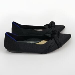 Rothy’s Shoe Women’s The Knot Point II Flat Sz 8.5 Black Ballet Career Holiday